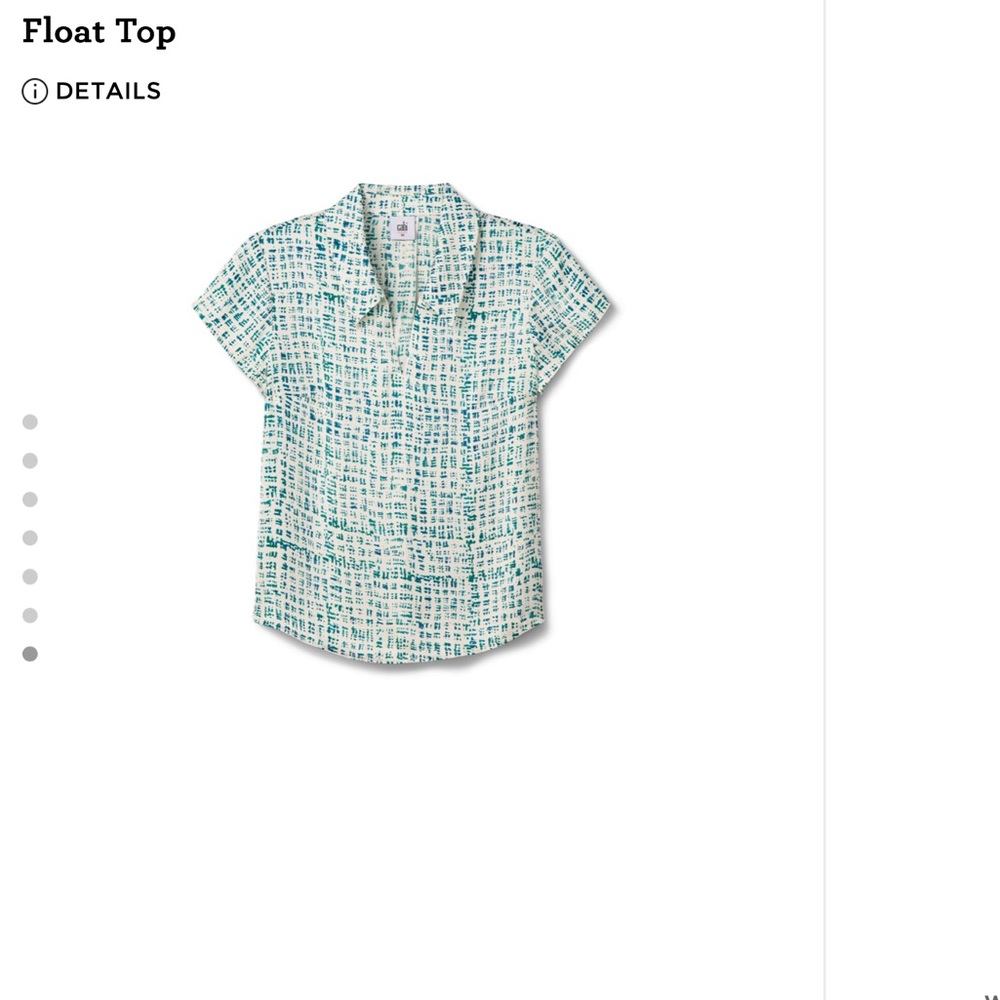 CAbi Woman’s Shirt in Green and White